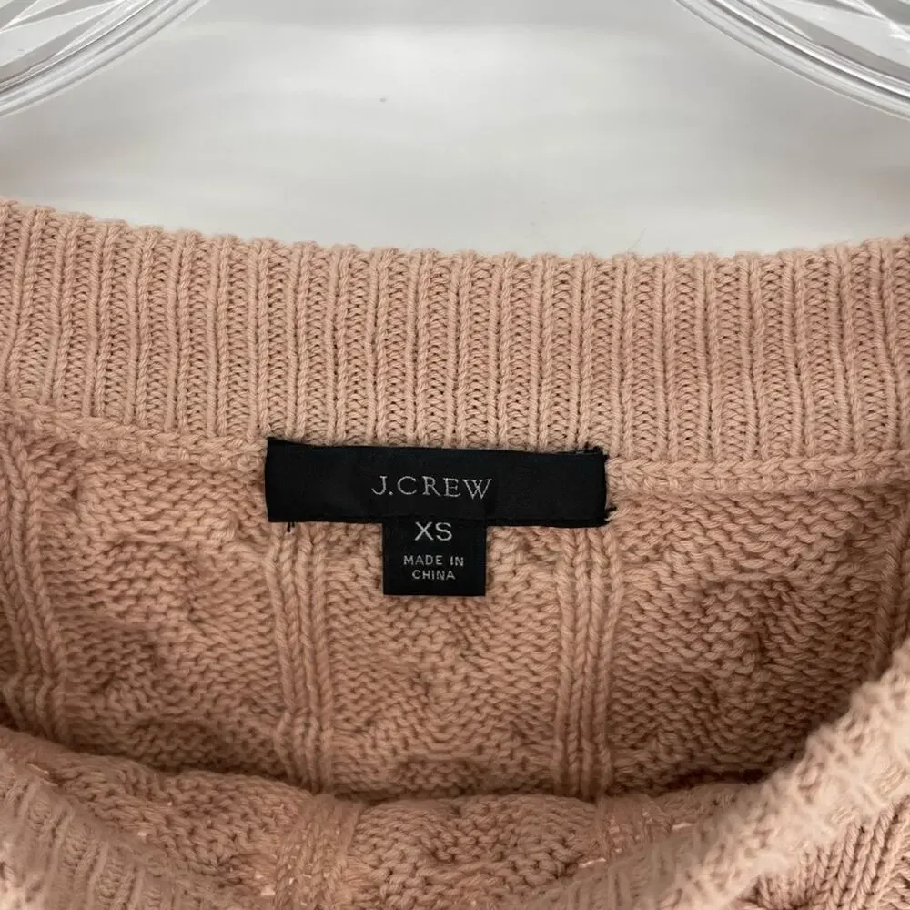 J. Crew Cotton Knit Brown Sweater Size XS